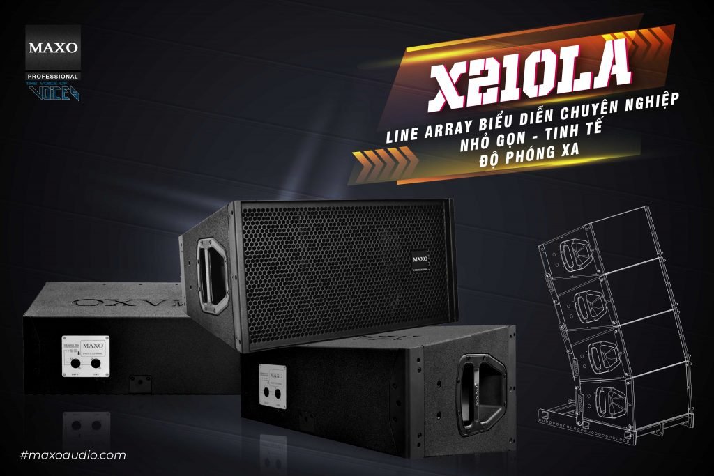 LOA LINE ARRAY 2 TẤC RƯỠI X210LA 6 X210LA NGANG