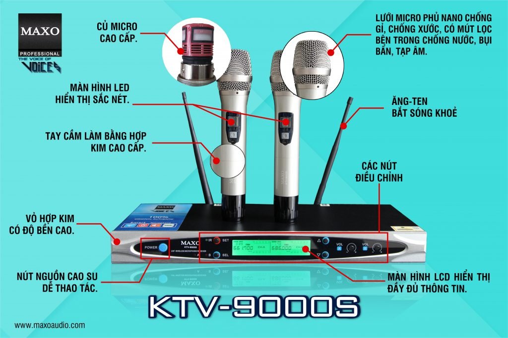 KTV-9000S MICRO KHÔNG DÂY 7 chu-thich-bo-micro-ktv-900s