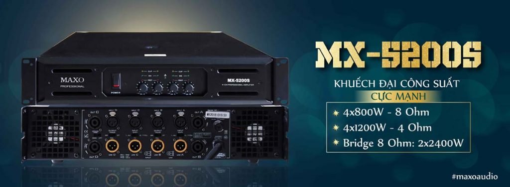 CẤU HÌNH ÂM THANH CHO DIỆN TÍCH 20m2 7 cuc-day-cong-xuat-maxo-mx-5200s