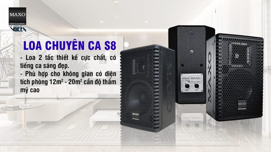 DÀN KARAOKE GIA ĐÌNH COMBO 1 3 loa-full-range-2-tac-s8