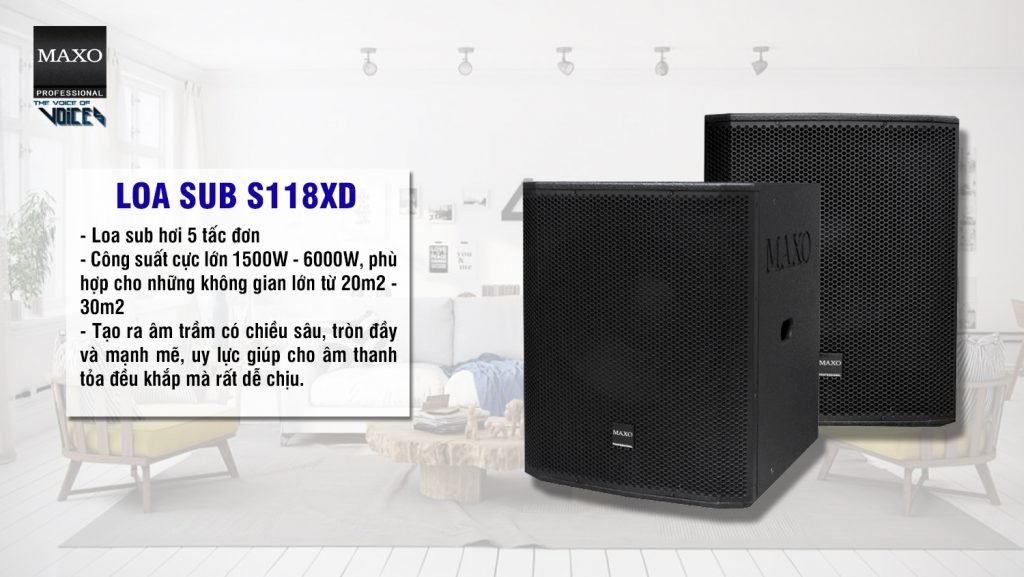 DÀN KARAOKE GIA ĐÌNH COMBO 7 4 loa-sub-s118xd