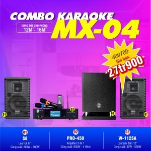 DÀN KARAOKE GIA ĐÌNH COMBO MX04